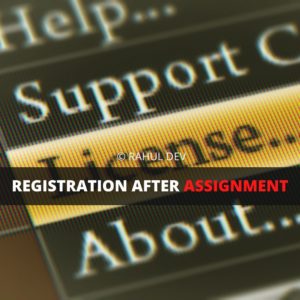 Registration of trademark user after trademark assignment